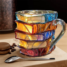 Lade das Bild in den Galerie-Viewer, 3D-Leseglück-Tasse mit dekorativem Buchdesign