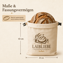 Lade das Bild in den Galerie-Viewer, LaibLiebe – natürlicher Brotbeutel aus echtem Bienenwachs - Brot länger frisch halten