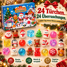Carica l'immagine nel visualizzatore di Gallery, 24-Tage Squishy-Überraschung Adventskalender 2026 - Nachhaltiger Spielspaß
