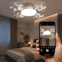 Carica l'immagine nel visualizzatore di Gallery, FreiKlima Pro Klimaventilator 2in1 – 4-Flügel einklappbarer Deckenventilator mit Kühlfunktion, Licht & Fernbedienung