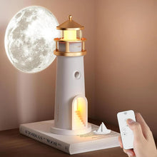 Lade das Bild in den Galerie-Viewer, Magische Leuchtturm‑Lampe mit Mondlicht-Projektion