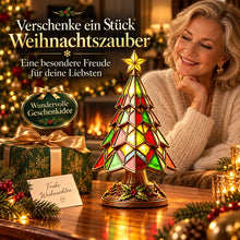 Lade das Bild in den Galerie-Viewer, WeihnachtsGlanz – leuchtender Weihnachtsbaum im Buntglas-Stil