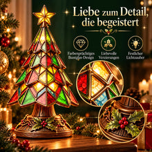 Lade das Bild in den Galerie-Viewer, WeihnachtsGlanz – leuchtender Weihnachtsbaum im Buntglas-Stil