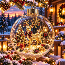 Carica l'immagine nel visualizzatore di Gallery, WinterWunder – leuchtende 3D-Weihnachtskugel mit Miniaturwelt