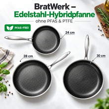 Lade das Bild in den Galerie-Viewer, BratWerk – Edelstahl-Hybridpfanne ohne PFAS & PTFE