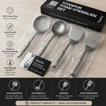 Carica l'immagine nel visualizzatore di Gallery, TitanPur Utensilien-Set zum Kochen und Grillen