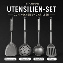 Carica l'immagine nel visualizzatore di Gallery, TitanPur Utensilien-Set zum Kochen und Grillen