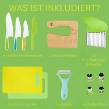 Lade das Bild in den Galerie-Viewer, Kindersicheres Bio-Küchenset nach Montessori inkl. 2x GRATIS Kinder-Schneidebrett