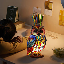 Carica l'immagine nel visualizzatore di Gallery, LeuchtEule - lampada fatta a mano che fa risplendere i cuori
