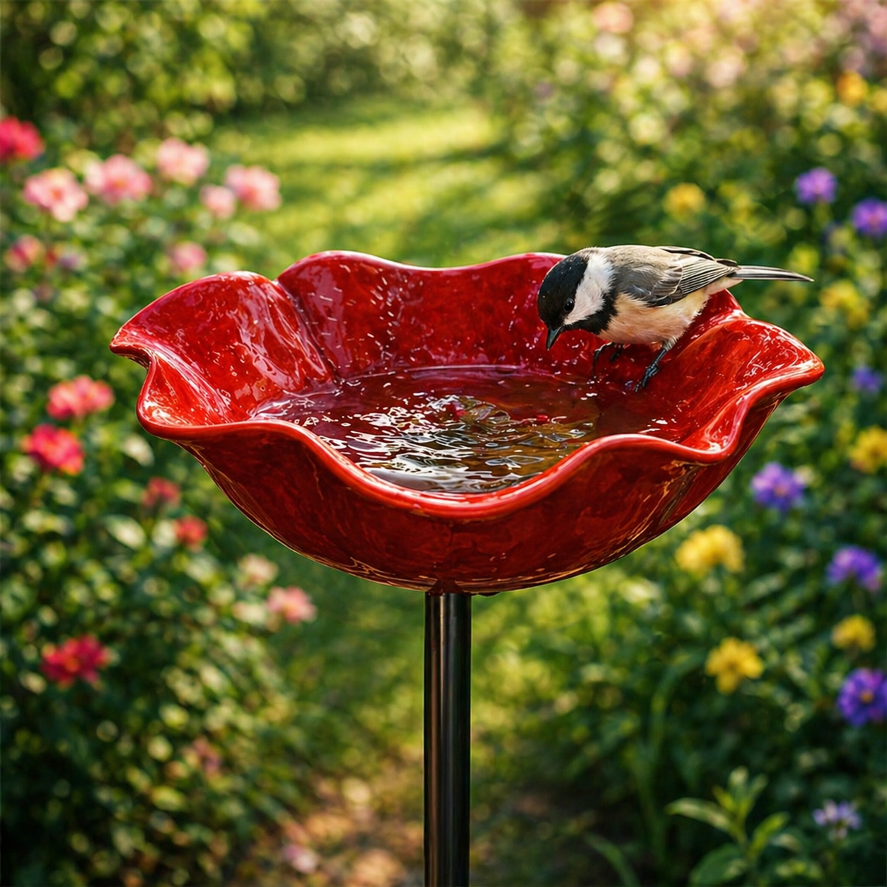 Vogelblüten - Handgefertigte Vogeltränke in Blütenform | 2er-Set
