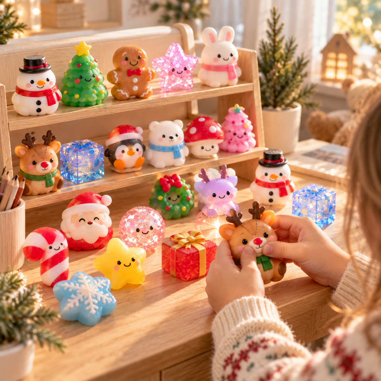 24-Tage Squishy-Überraschung Adventskalender 2026 - Nachhaltiger Spielspaß