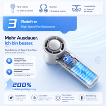 Lade das Bild in den Galerie-Viewer, EisLuft Pro™ - Persönlicher Ventilator mit aktiver Sofortkühlung — 199 Stufen, ein Knopfdruck, sofort spürbar kühler.
