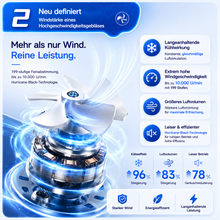 Lade das Bild in den Galerie-Viewer, EisLuft Pro™ - Persönlicher Ventilator mit aktiver Sofortkühlung — 199 Stufen, ein Knopfdruck, sofort spürbar kühler.
