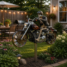Lade das Bild in den Galerie-Viewer, Flammenreiter – Chopper-Windrad aus Edelstahl  Handgemacht  85 cm
