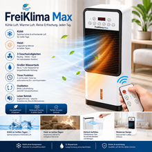Lade das Bild in den Galerie-Viewer, FreiKlima Max - Mobiler Allround-Klimatiseur – Kühlt im Sommer, Heizt im Winter | Ohne Installation
