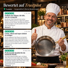 Carica l'immagine nel visualizzatore di Gallery, TitanPur Pro – Padella in titanio senza rivestimento, senza PFAS e PTFE | 30 cm

