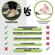 Carica l'immagine nel visualizzatore di Gallery, PowerSteel - Scarpe di sicurezza ergonomiche, antiscivolo e che alleviano lo sforzo - Certificate secondo EN ISO 20345
