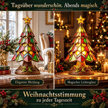Lade das Bild in den Galerie-Viewer, WeihnachtsGlanz – leuchtender Weihnachtsbaum im Buntglas-Stil
