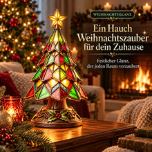 Lade das Bild in den Galerie-Viewer, WeihnachtsGlanz – leuchtender Weihnachtsbaum im Buntglas-Stil
