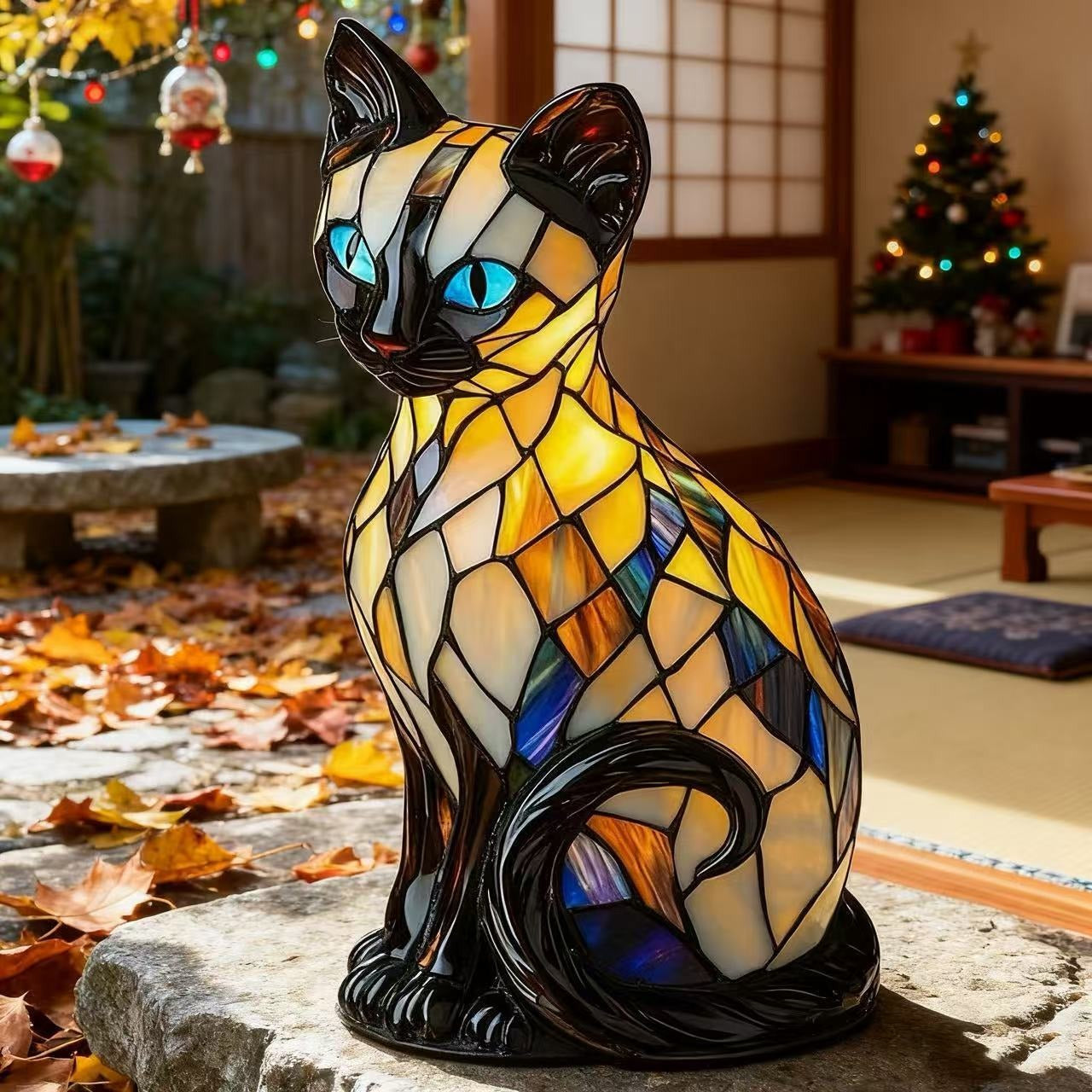 Luna Leuchtkatze – handgefertigte Lampe, die Herzen erstrahlen lässt