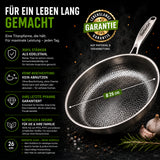 TitanPur Pro – Padella in titanio senza rivestimento, senza PFAS e PTFE | 26 cm