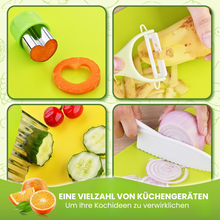 Lade das Bild in den Galerie-Viewer, Kindersicheres Bio-Küchenset nach Montessori inkl. 2x GRATIS Kinder-Schneidebrett
